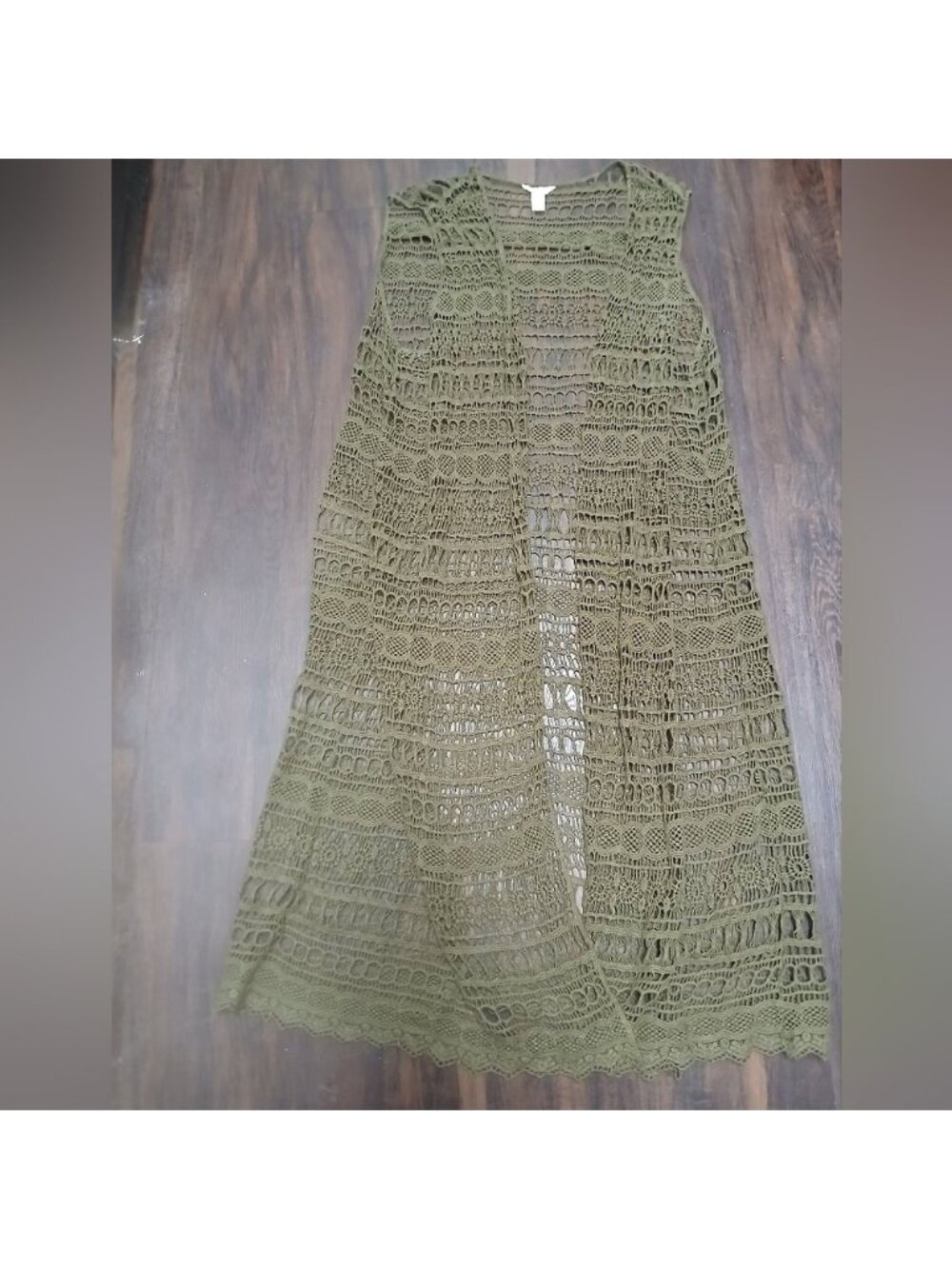 Chic‎ Olive Crochet Maxi Dress